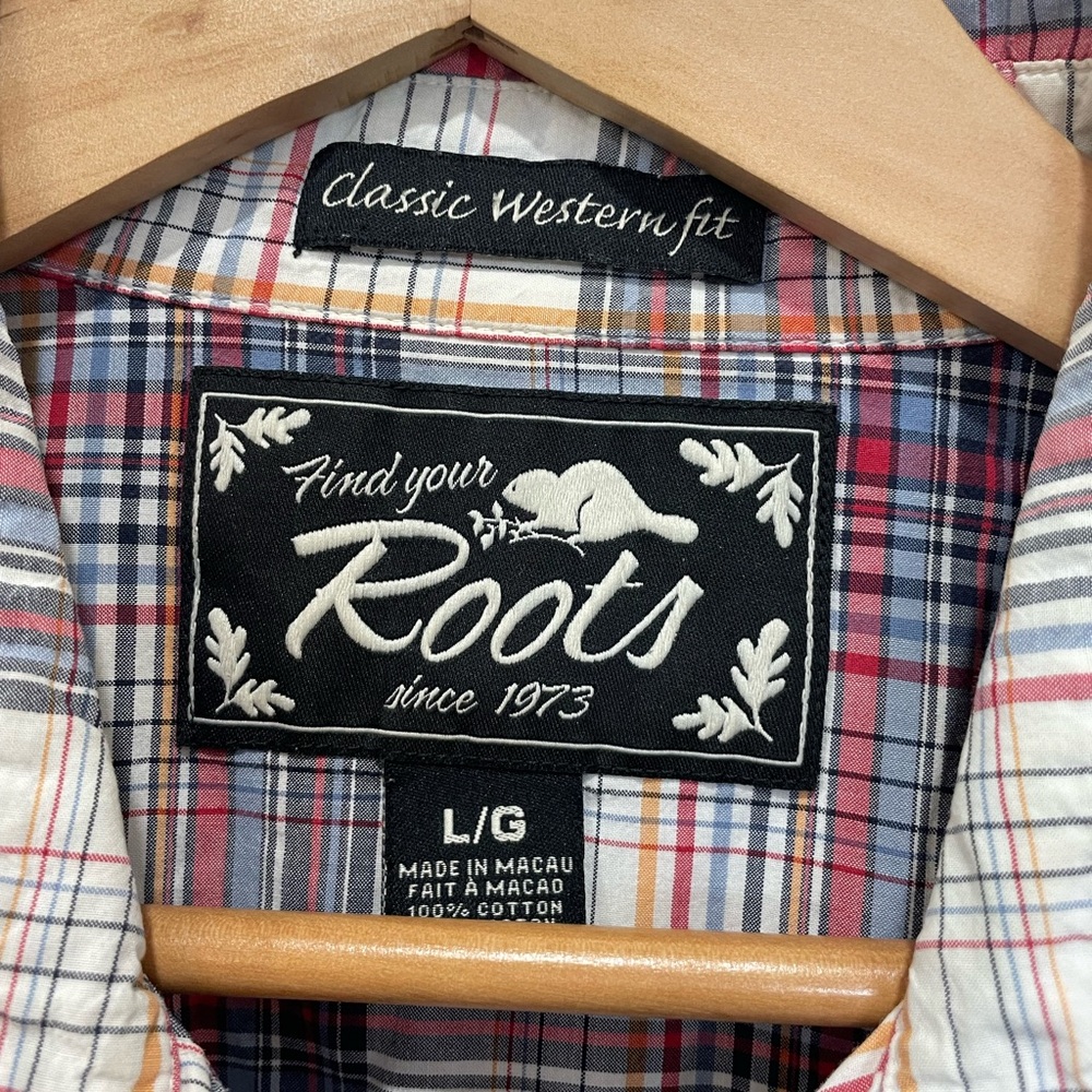 Men’s L western style button up short sleeve